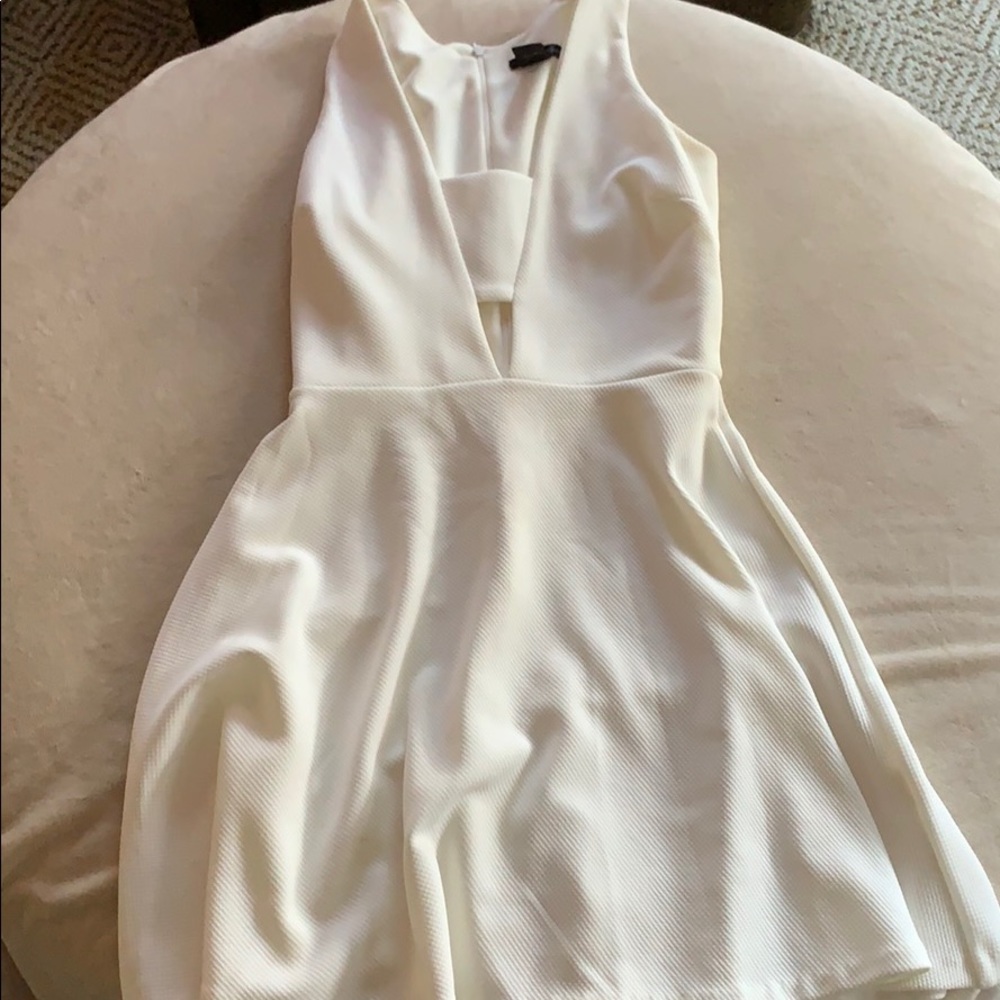 Aqua White Dress